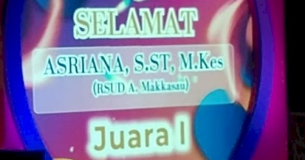 Bidan RS Andi Makkasau, Asriana SST MKes Bawa Pulang Gelar Juara Satu Lomba Bidan Harganas 2024 di Parepare