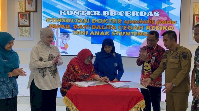 Ketua TP PKK Kabupaten Gowa, Priska Paramita Adnan, di sela-sela menghadiri launching program, di Baruga Tinggimae, Rumah Jabatan Bupati Gowa, kemarin. (Dok. Humas Gowa)