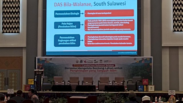 Suasana pertemuan Ekspose Land4Lives Sulawesi Selatan, di Hotel Maxeone Makassar, kemarin. (Dok. Chaerani/Republiknews.co.id)