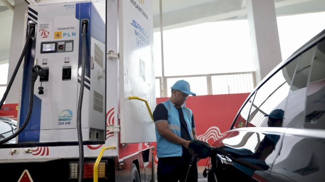 Tercatat hingga 17 Agustus 2024, seluruh SPKLU PLN di IKN telah melayani lebih dari 340 transaksi charging dengan total daya mencapai 6.568 kWh. (Dok. Humas PLN UIP Sulawesi)