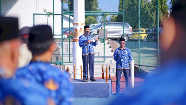 PAM Tirta Karajae Gelar Upacara HUT RI ke-79, Bacakan Sambutan Gubernur Sulsel