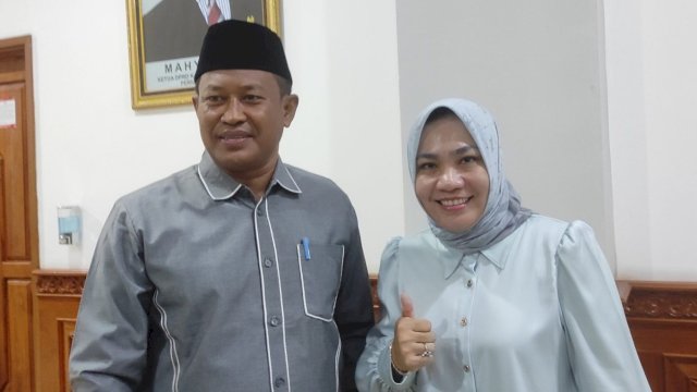 Wakil Ketua I DPRD Kutai Timur, Asti Mazar (kanan) bersama Wakil Ketua II DPRD Kutai Timur, Arfan (kiri). (Istimewa)