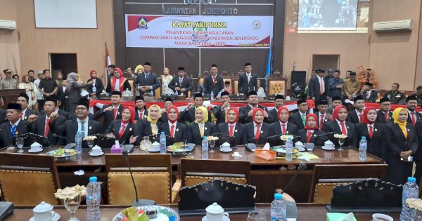 40 Anggota DPRD Jeneponto Periode 2024-2029 Resmi Dilantik