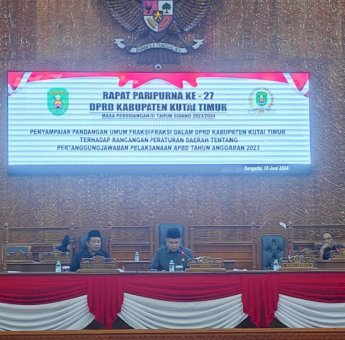 Rapat Paripurna ke-27, Fraksi di DPRD Kutim Sampaikan PU Terhadap Raperda Pertanggungjawaban APBD 2023