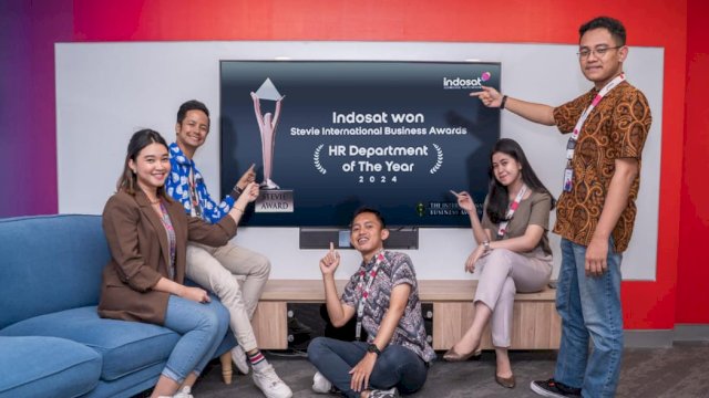 Indosat Berhasil menjadi satu-satunya perusahaan dari Indonesia yang memenangkan kategori HR Department of the Year pada ajang bergengsi Stevie Awards 2024. (Dok. Indosat Ooredoo Hutchison)