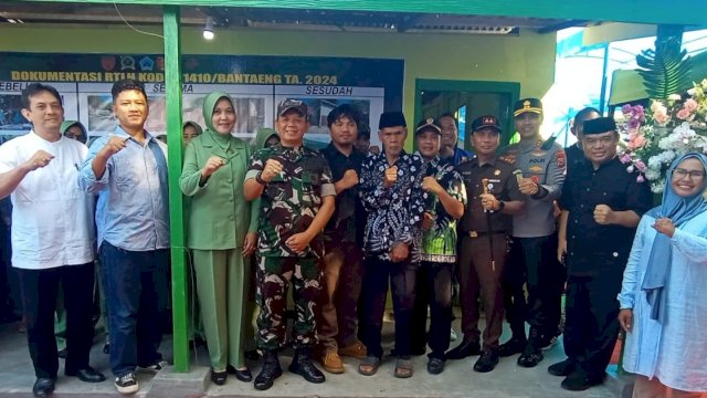 Kolaborasi Huadi Group dan TNI berhasil melakukan bedah Rumah Tidur Layak Huni (RTLH) di Kelurahan Malilingi, Kecamatan Bantaeng, Kabupaten Bantaeng, Jumat (2/8/2024). (Foto: Istimewa)