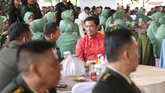 Pj Sekda Makassar, Firman Hamid Pagarra menghadiri HUT Kodam XIV/Hasanuddin yang ke-67 di Lapangan Lontara Kodam XIV/Hasanuddin, Sabtu (1/6/2024). (Foto: Istimewa)