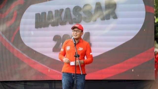 Wali Kota Makassar, Moh Ramdhan Pomanto di sela-sela pembukaan Piala Wali Kota Cup VII 2024 di Lapangan Hasanuddin, Makassar, Sabtu (8/6/2024). (Foto: Istimewa)