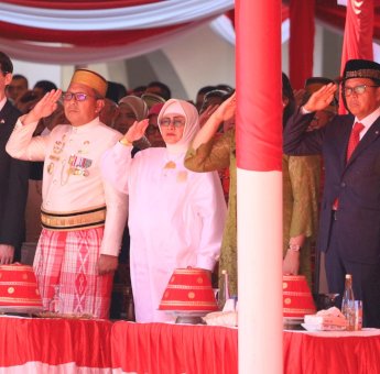 Danny Pomanto Hadiri Peringatan Detik-Detik Proklamasi HUT RI ke-79 di Rujab Gubernur Sulsel