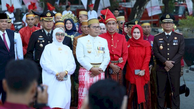 Wali Kota Makassar, Moh Ramdhan Pomanto bersama jajaran Forkopimda saat peringatan HUT RI ke-79, Sabtu (17/8/2024). (Foto: Istimewa)