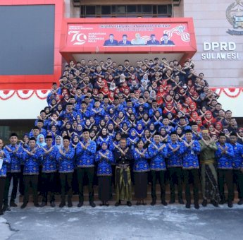 Khidmat, Sekretariat DPRD Sulsel Gelar Upacara Peringatan HUT RI ke-79 Tahun