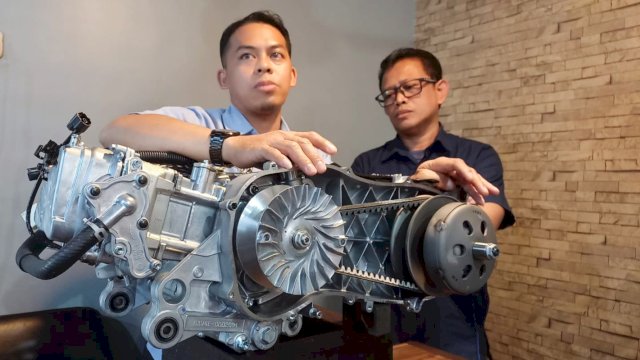 Teknologi Yamaha Electric Continuous Variable Transmission (YECVT) yang diusung Yamaha NMax Turbo. (Foto: Istimewa)