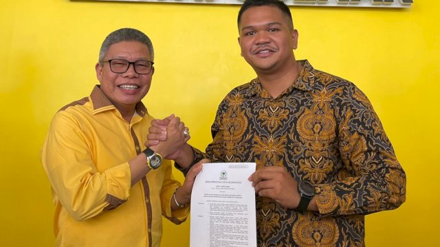Bakal Calon Bupati Bantaeng, Fathul Fauzy Nurdin saat menerima rekomendasi Partai Golkar di kantor DPP Golkar, Jakarta, Minggu (25/8/2024). (Foto: Istimewa)