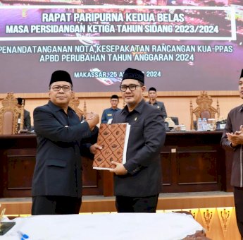 DPRD Makassar dan Pemkot Sepakati KUA-PPAS APBD Perubahan TA 2024, Komitmen Dukung Pembangunan Stadion