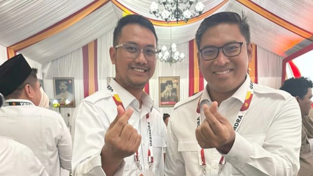 Bakal Calon Wali Kota Makassar, Andi Seto Asapa mengenalkan Salam Sehati di sela-sela Rapimnas Partai Gerindra di Indonesia Arena, Senayan, Jakarta, Jumat (30/8/2024). (Foto: Istimewa)
