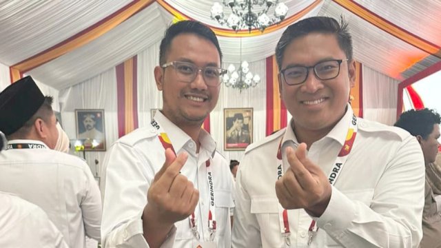 Bakal Calon Wali Kota Makassar, Andi Seto Asapa mengenalkan Salam Sehati di sela-sela Rapimnas Partai Gerindra di Indonesia Arena, Senayan, Jakarta, Jumat (30/8/2024). (Foto: Istimewa)