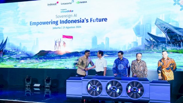 Lintasarta meluncurkan produk Al Cloud terbaru dengan kualitas terbaik yakni Graphics Processing Units (GPU Merdeka). (Dok. Indosat Ooredoo Hutchison)