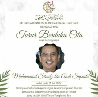 Manajemen RS Andi Makkasau Kota Parepare Berduka atas Wafatnya HM Siradz Andi Sapada