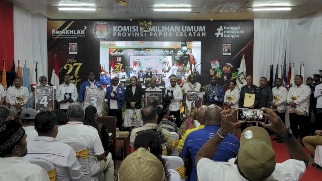 Deklarasi Kampanye Damai Pilkada Papua Selatan 2024. (Foto: Humas KPU Papsel)