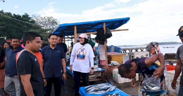 Paslon TSM-MO Disambut Antusias Pedagang Pasar Lakessi, Bertekad Perkuat Ekonomi Lokal