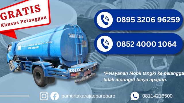 Kemarau Melanda, PAM Tirta Karajae Siapkan Armada Pengisian Air Gratis untuk Warga Parepare