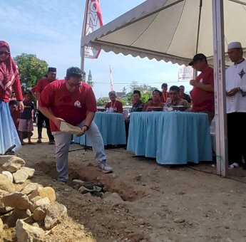 Peletakan Batu Pertama Perumahan Pesona Mario, 50 Unit Rumah Terjual Habis Sebelum Dibangun