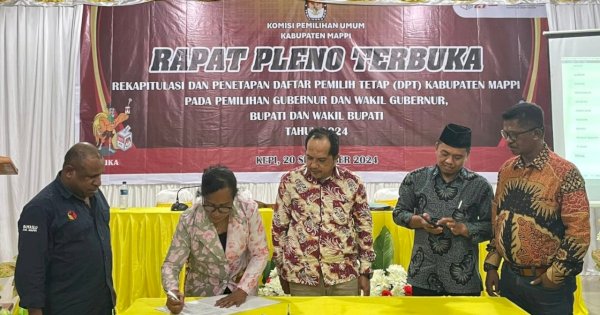 KPU Mappi Tetapkan DPT Pilkada 2024 Berjumlah 82.154 Pemilih