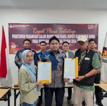 KPU Tetapkan Husniah-DM dan Amir Uskara-Irmawati Jadi Paslon Bupati dan Wabup di Pilkada Gowa