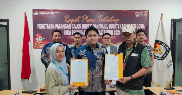 KPU Tetapkan Husniah-DM dan Amir Uskara-Irmawati Jadi Paslon Bupati dan Wabup di Pilkada Gowa