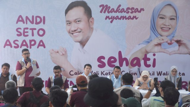 Pasangan Andi Seto Gadhista Asapa-Rezki Mulfiati Lutfi resmi ditetapkan sebagai salah satu pasangan calon kontestan di Pilwalkot Makassar 2024. (Foto: Istimewa)