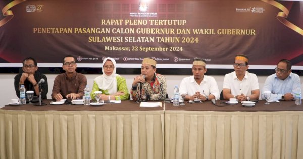 KPU Sulsel Resmi Tetapkan Sudirman-Fatma dan Danny Azhar sebagai Kontestan Pilgub 2024 