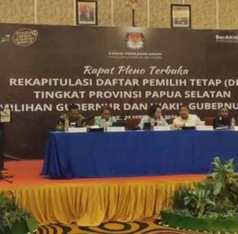KPU Papua Selatan Tetapkan 356.147 DPT di Pilkada 2024