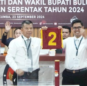 Simbol Kerja Nyata Untuk Rakyat, Andi Utta-Edy Manaf Dapat Nomor Urut 2