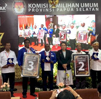 Resmi, Ini Nomor Urut 4 Paslon Kontestan Pilgub Papua Selatan 2024