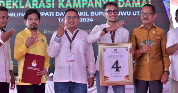 Dapat Nomor Urut 4 di Pilkada Lutra 2024, Duet Fauzi-Ajie Tekankan Pentingnya Soliditas Tim