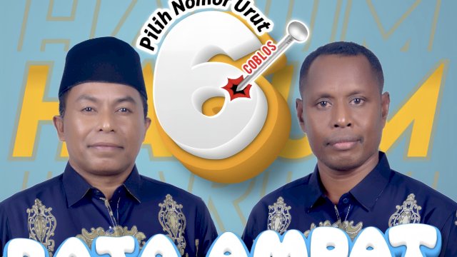 Pasangan Calon Bupati dan Wakil Bupati Raja Ampat dari jalur independen, Hasan Makasar-Yoris Rumbewas. (Foto: Istimewa)