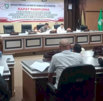 Paripurna Perdana Anggota DPRD Parepare Periode 2024-2029