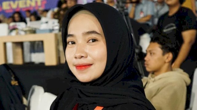 Juru Bicara pasangan calon Wali Kota dan wakil Wali Kota Makassar Indira Yusuf Ismail - Ilham Amir Uskara (INIMI), Andi Esse Nabila Saskia. (Istimewa)