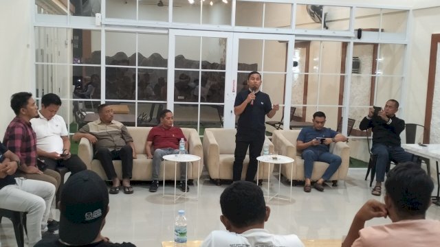 Ket : Calon Waki Kota dan Wakil Walikota Parepare, Tasming Hamid dan Hermato saat bersilaturahmi dengan Jurnalis Parepare