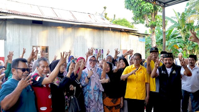 Ket : Andi Ina Kartika Sari saat Kampanye di Dusun Mareto, Desa Lipukasi, Kecamatan Tanete Rilau