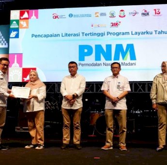 PNM Makassar Berhasil Terima Penghargaan Literasi Tertinggi Program LAYARKU 2024