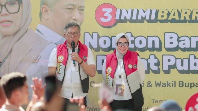 Ket: Calon Bupati Barru, Andi Ina Kartika Sari dan Abustan 