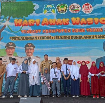 Siapkan Panggung Khusus, Anak-Anak di Gowa Rayakan HAN Lebih Antusias