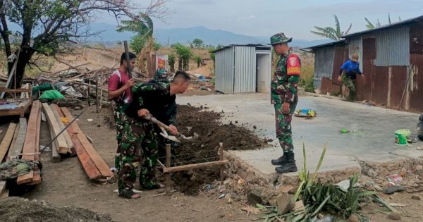 Satgas TMMD Ke-122 Kodim 1425 Jeneponto Rehab Rumah Warga Kurang Mampu