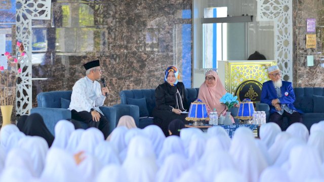 Calon Wakil Gubernur Sulsel, Fatmawati Rusdi melanjutkan safari politiknya dengan berkunjung ke Pondok Pesantren (Ponpes) Darul Aman Gombara, Makassar, Selasa (8/10/2024). (Foto: Istimewa)