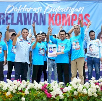 Relawan Komunitas Pasar Deklarasikan Dukungan ke Hati Damai di Pilkada Gowa 2024