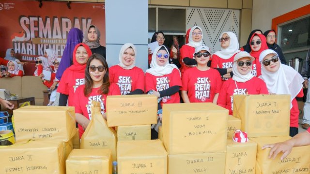 Bapenda Kota Makassar turut memeriahkan peringatan HUT Kemerdekaan Republik Indonesia ke-79 tahun 2024. (Foto: Istimewa)