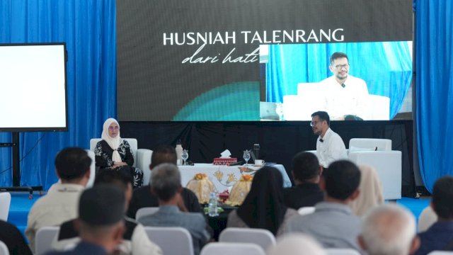 Calon Bupati Gowa, Husniah Talenrang saat menjadi narasumber dalam dialog interaktif yang diadakan oleh Irman Yasin Limpo, Rabu (16/10/2024). (Foto: Istimewa)