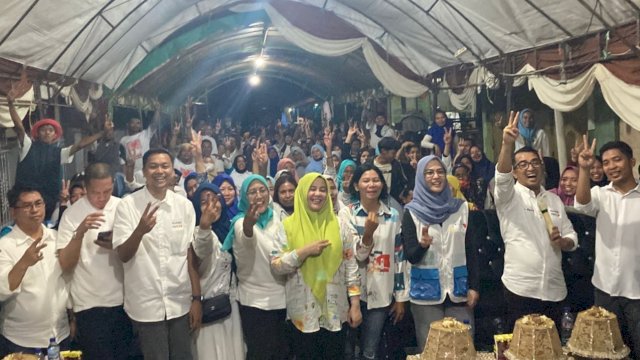 Calon Wakil Gubernur Sulsel, Fatmawati Rusdi saat melakukan kampanye di Kelurahan Pai, Kecamatan Biringkanaya, Kota Makassar, Rabu (23/10/2024). (Foto: Istimewa)