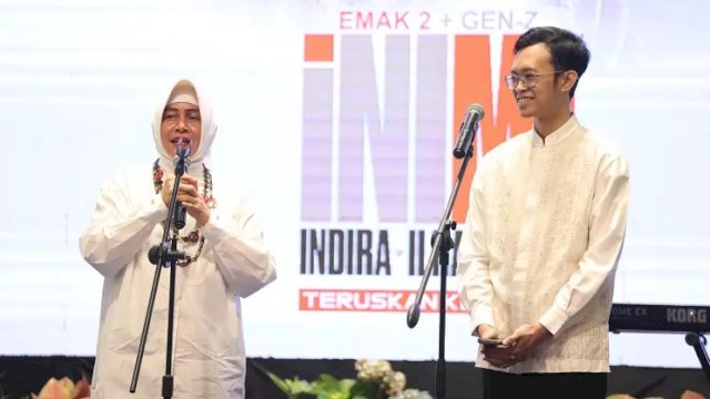 Pasangan Indira Yusuf Ismail-Ilham Ari Fauzi AU siap untuk menghadapi debat perdana Pilwalkot Makassar 2024 yang digelar Sabtu (26/10/2024). (Foto: Istimewa)
